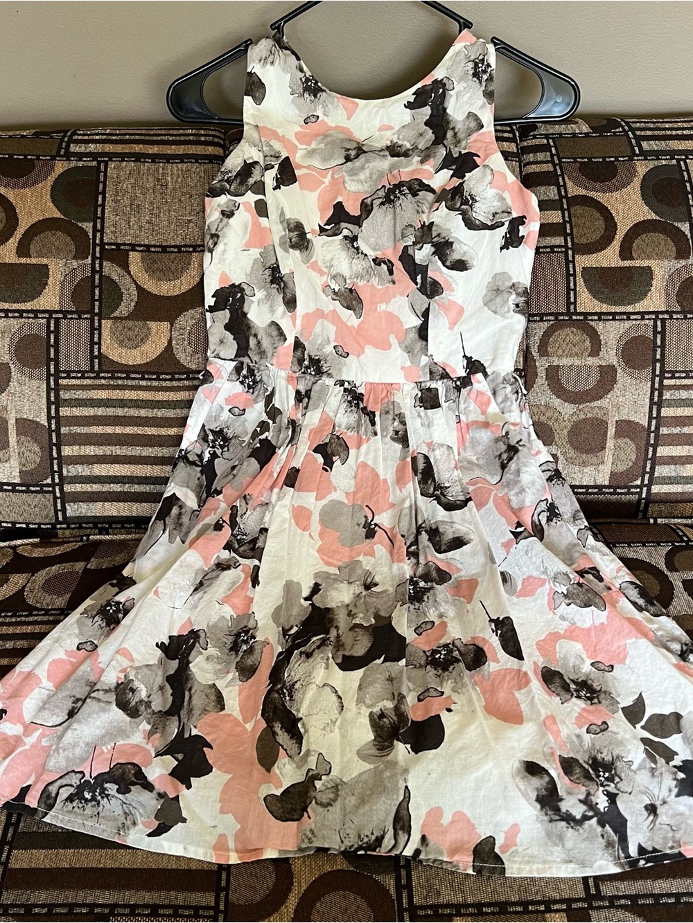 Speechless Pink, Black & Gray Floral Circle Skirt
